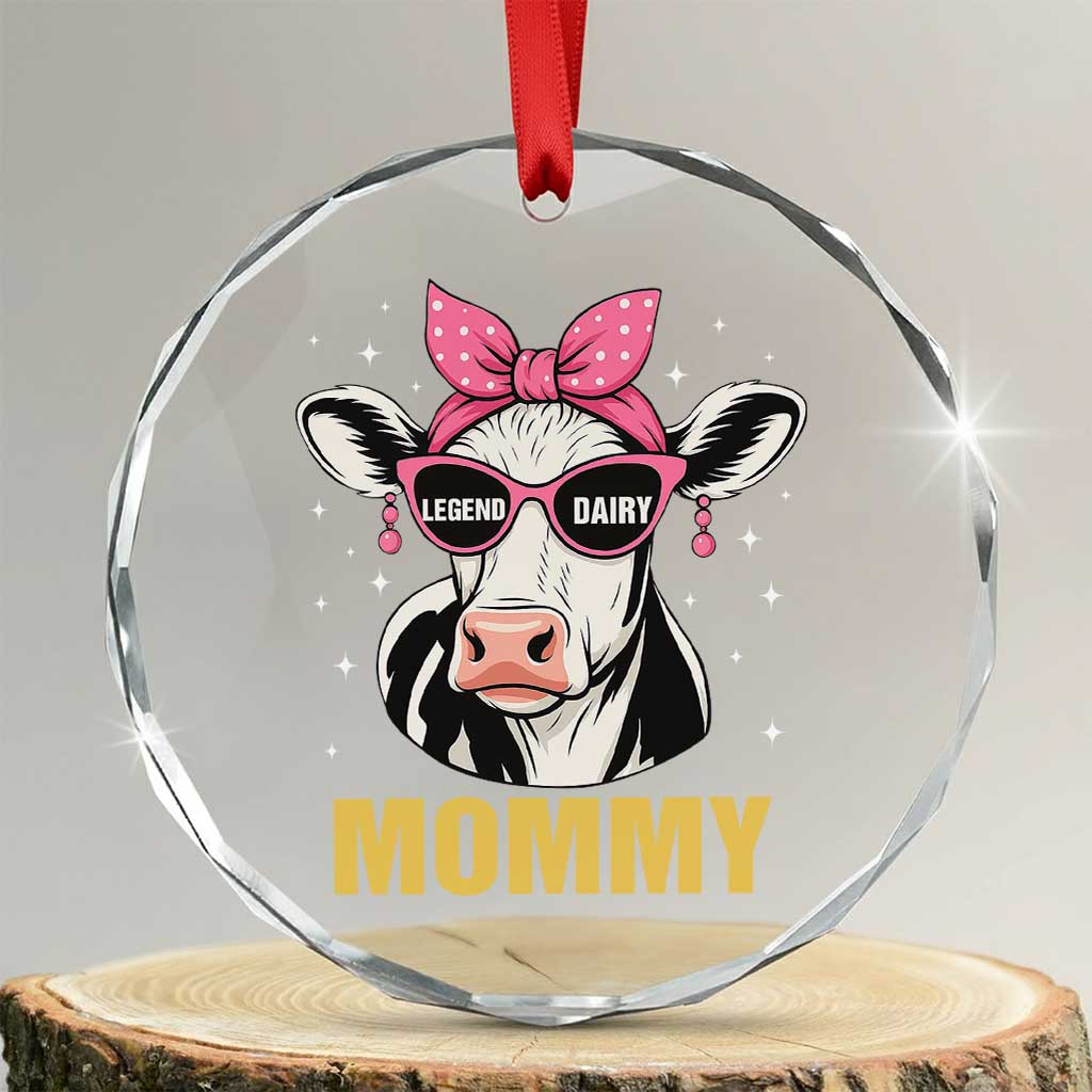 Legend Dairy Mommy Crystal Glass Ornament Funny Farmer Milk Joke Cow Mothers Day TS12