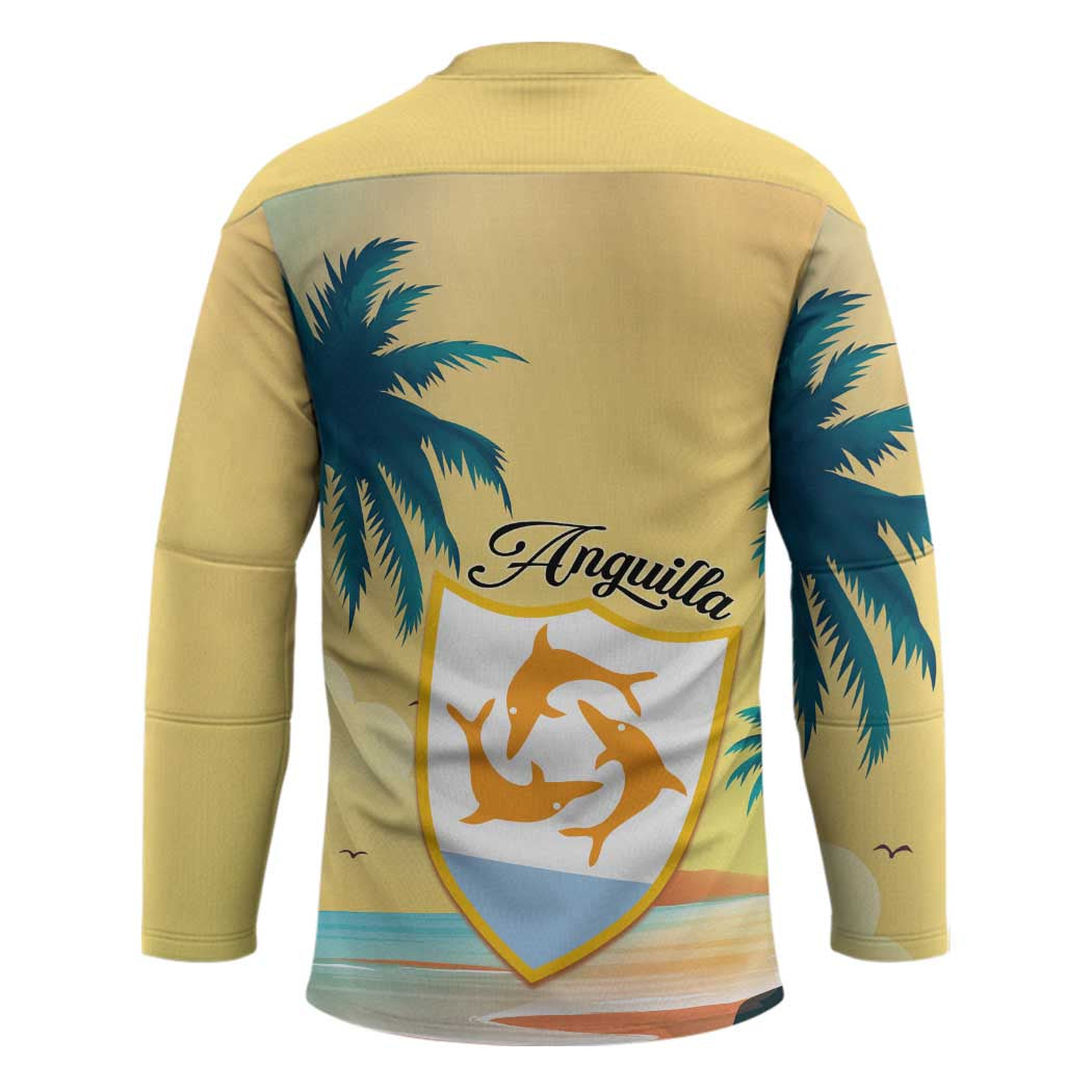 Anguilla AI Tropical Flowers Hockey Jersey LT01
