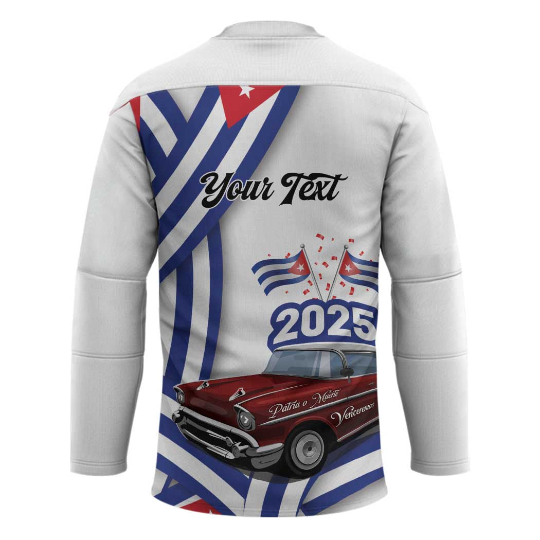 Personalized Cuba 2025 Independence Day Hockey Jersey The Beauty Of Classic Car LT01