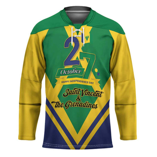 Saint Vincent and the Grenadines Independence Day Hockey Jersey Simple Style LT01