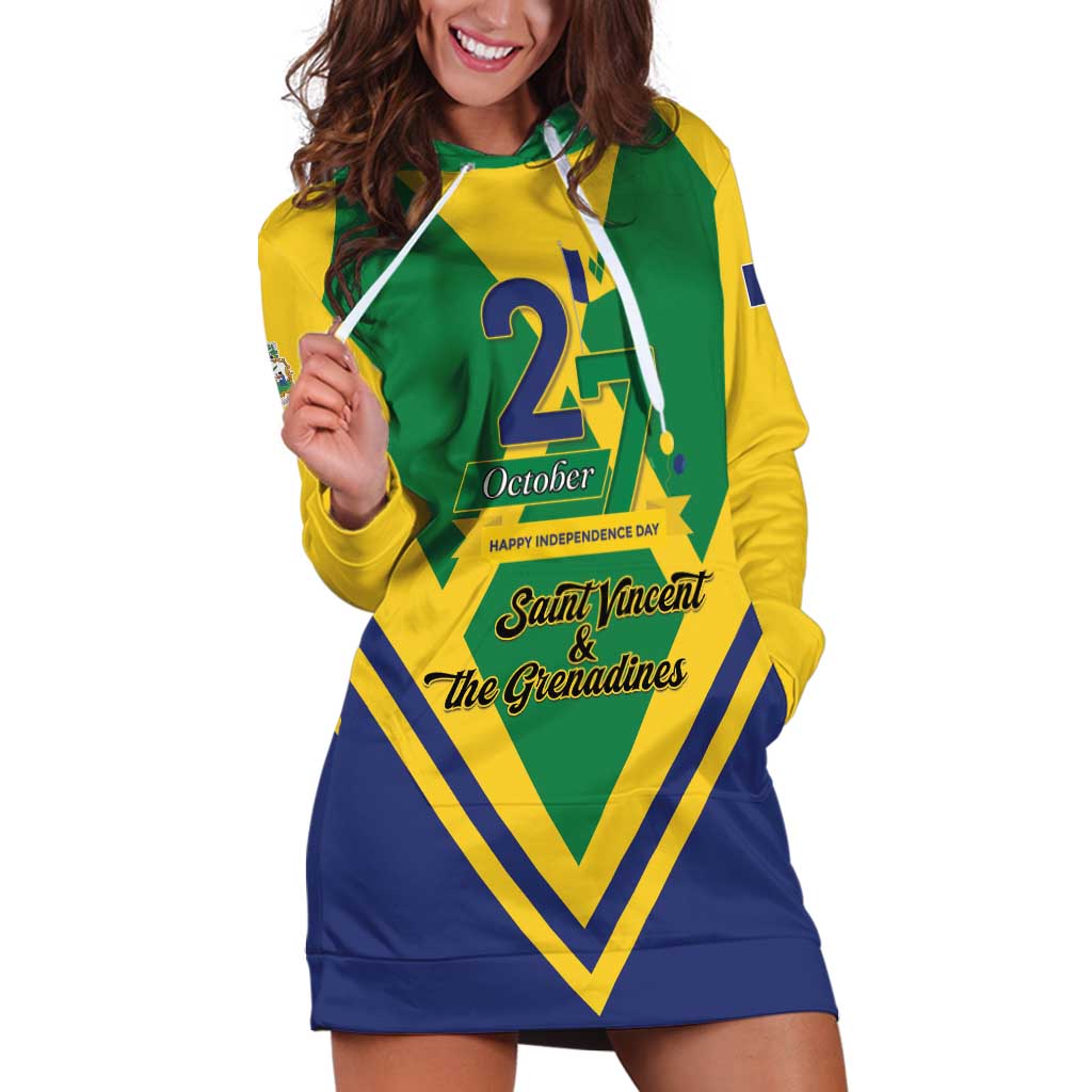 Saint Vincent and the Grenadines Independence Day Hoodie Dress Simple Style LT01