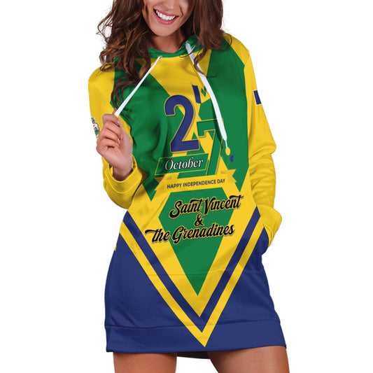 Saint Vincent and the Grenadines Independence Day Hoodie Dress Simple Style LT01