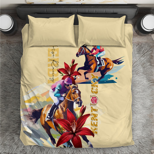 Kentucky Bedding Set Horse Racing Lily Stargazer LT01