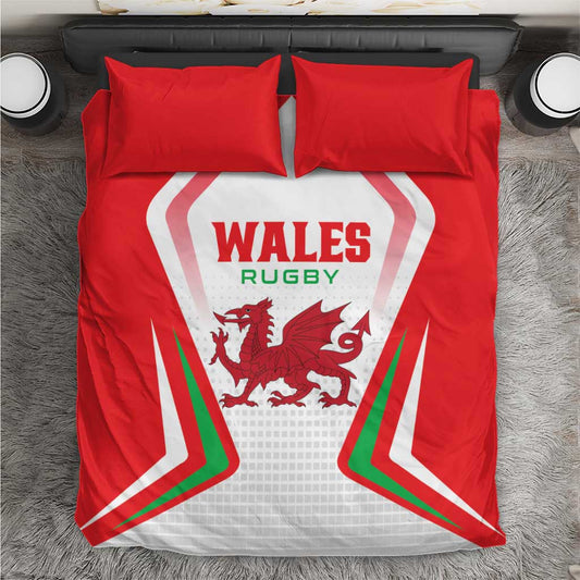 Welsh Rugby Bedding Set Wales Red Dragon Champions LT01