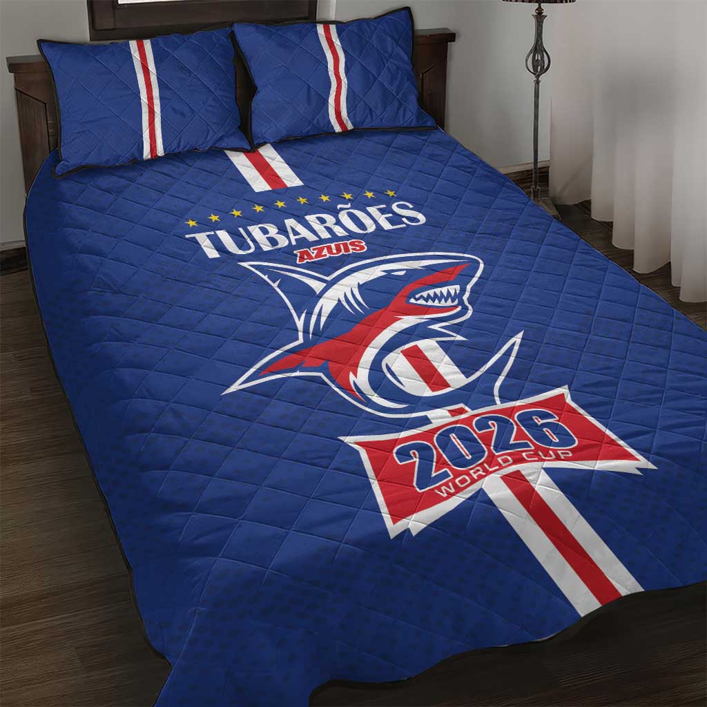 Cape Verde 2026 Football Quilt Bed Set Blue Sharks WC Debut LT01