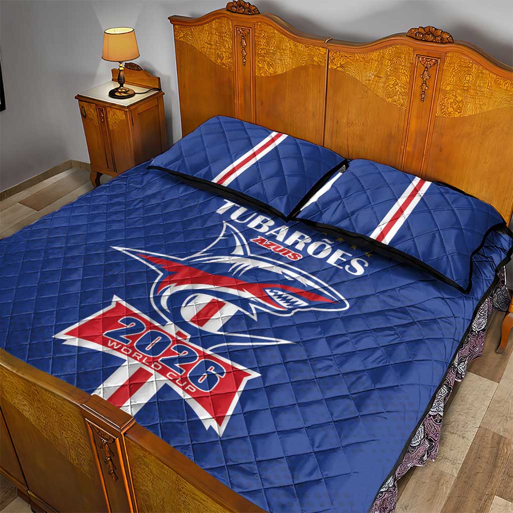 Cape Verde 2026 Football Quilt Bed Set Blue Sharks WC Debut LT01