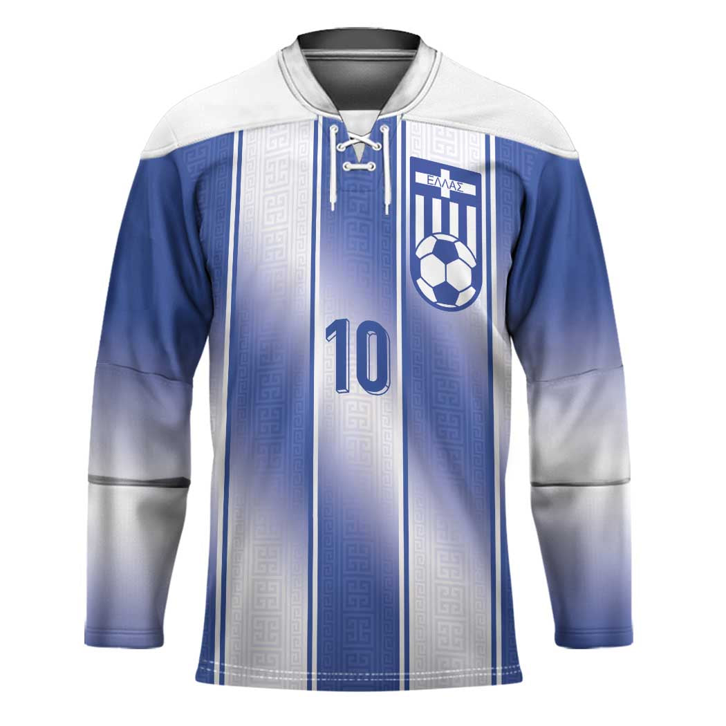 Custom Greece National Football Hockey Jersey Greek Key Inspired Geometry LT03