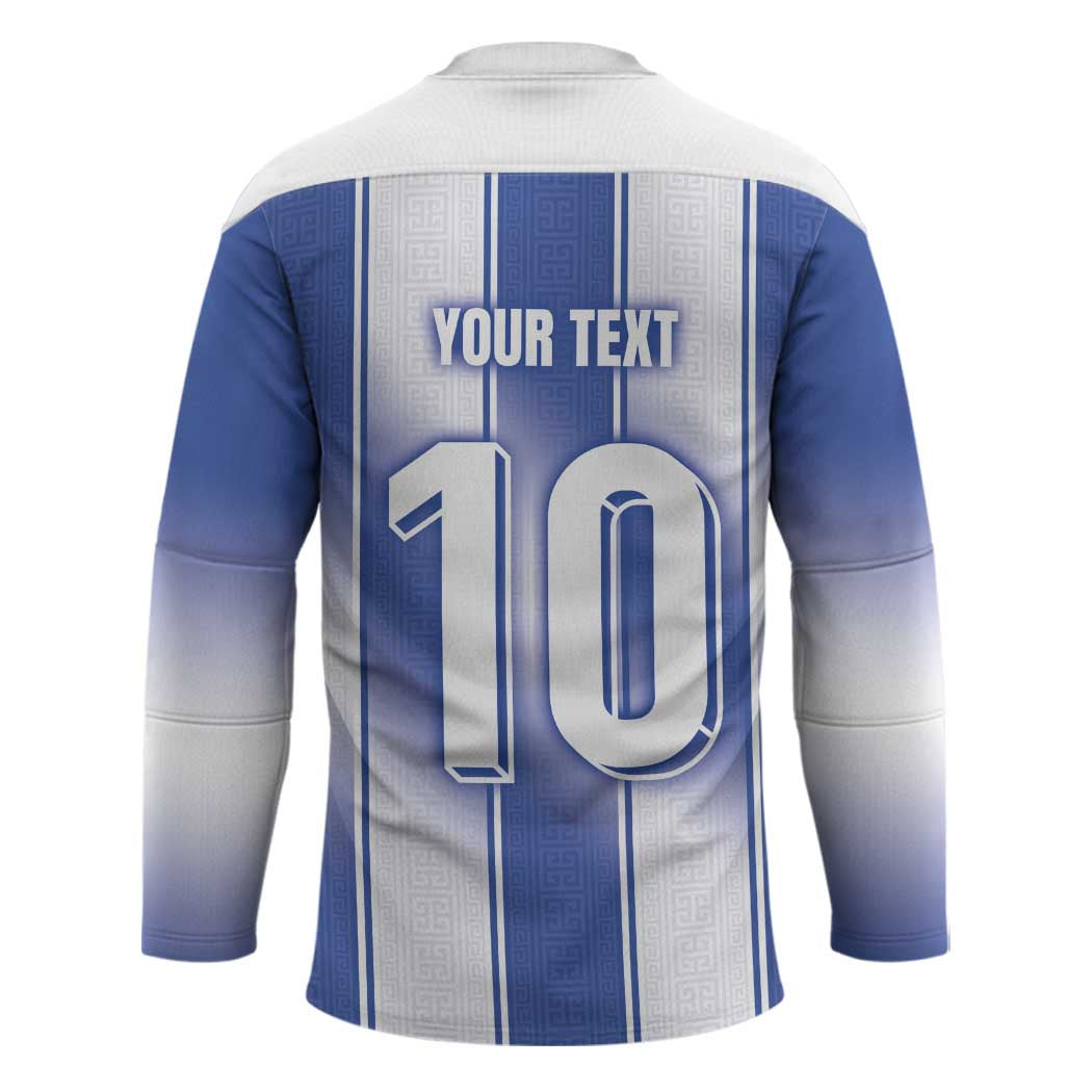 Custom Greece National Football Hockey Jersey Greek Key Inspired Geometry LT03