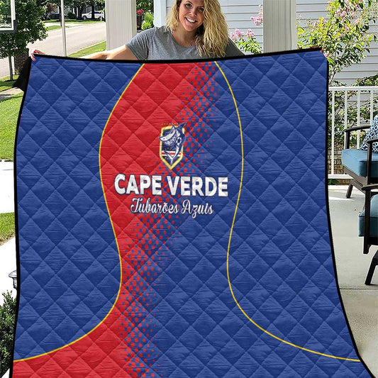 Cape Verde Football Quilt Blue Sharks Make History LT05