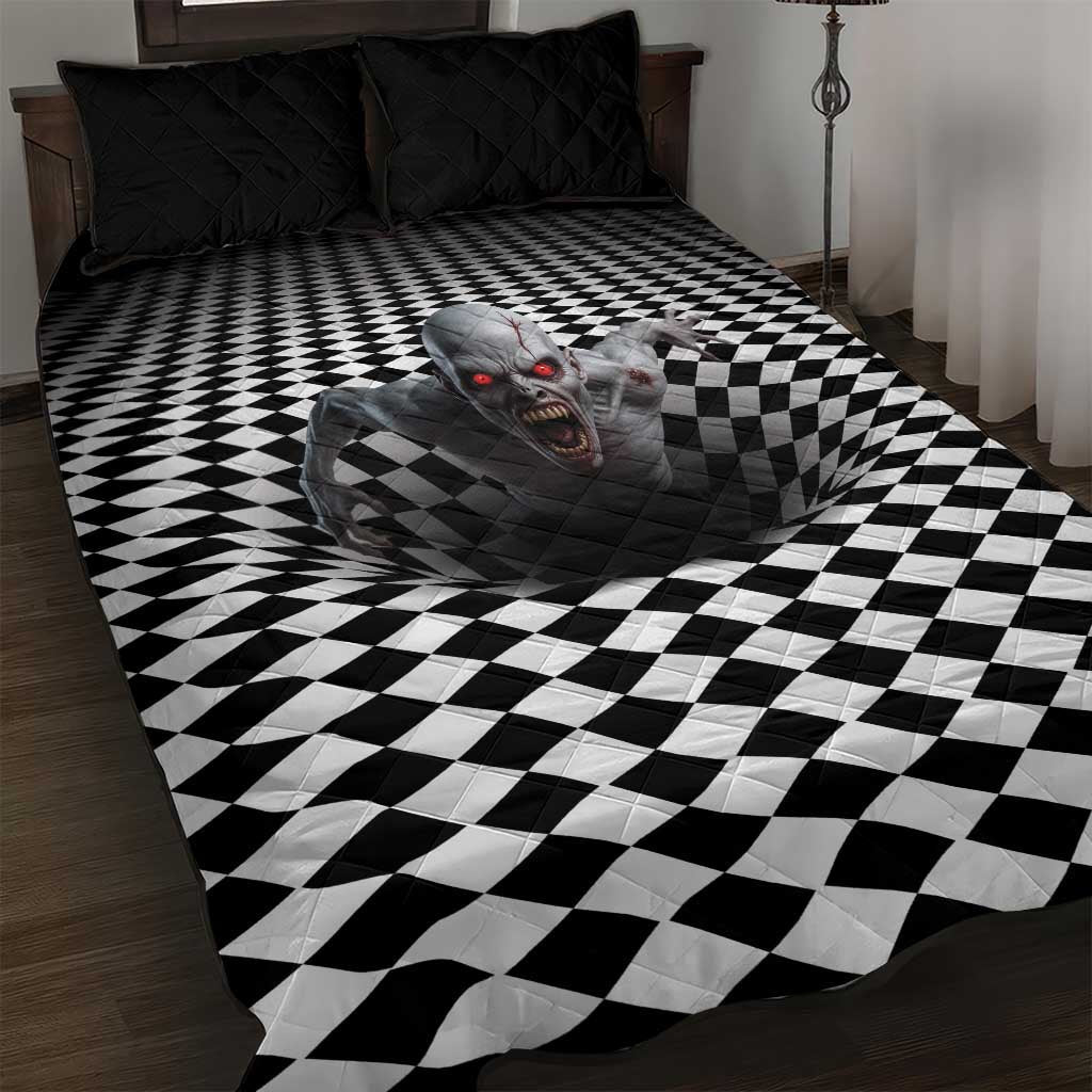 3D Illusion Horror Halloween Quilt Bed Set Creepy Zombie LT05