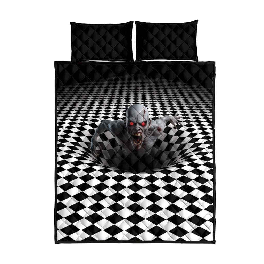 3D Illusion Horror Halloween Quilt Bed Set Creepy Zombie LT05