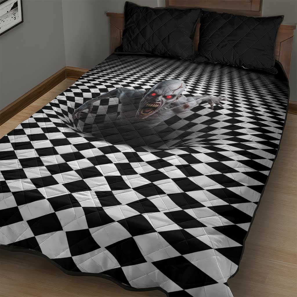 3D Illusion Horror Halloween Quilt Bed Set Creepy Zombie LT05
