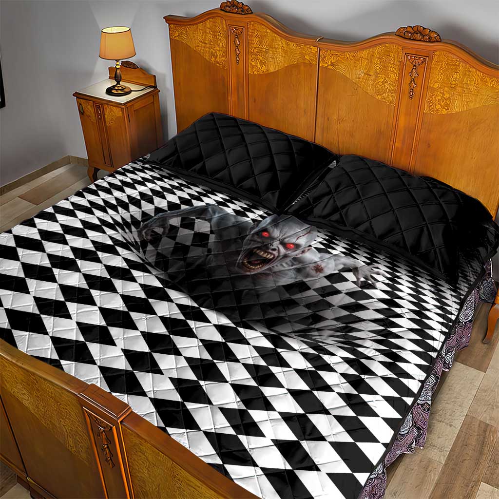 3D Illusion Horror Halloween Quilt Bed Set Creepy Zombie LT05