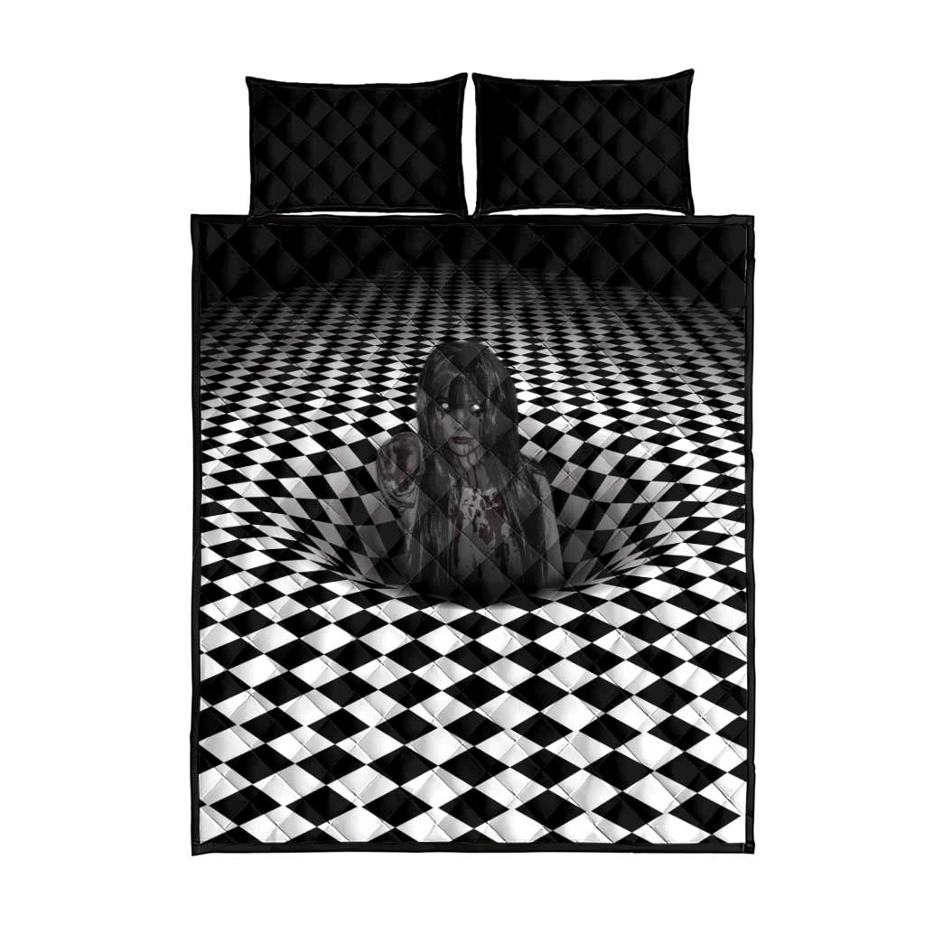 3D Illusion Horror Halloween Quilt Bed Set Scary Ghost LT05