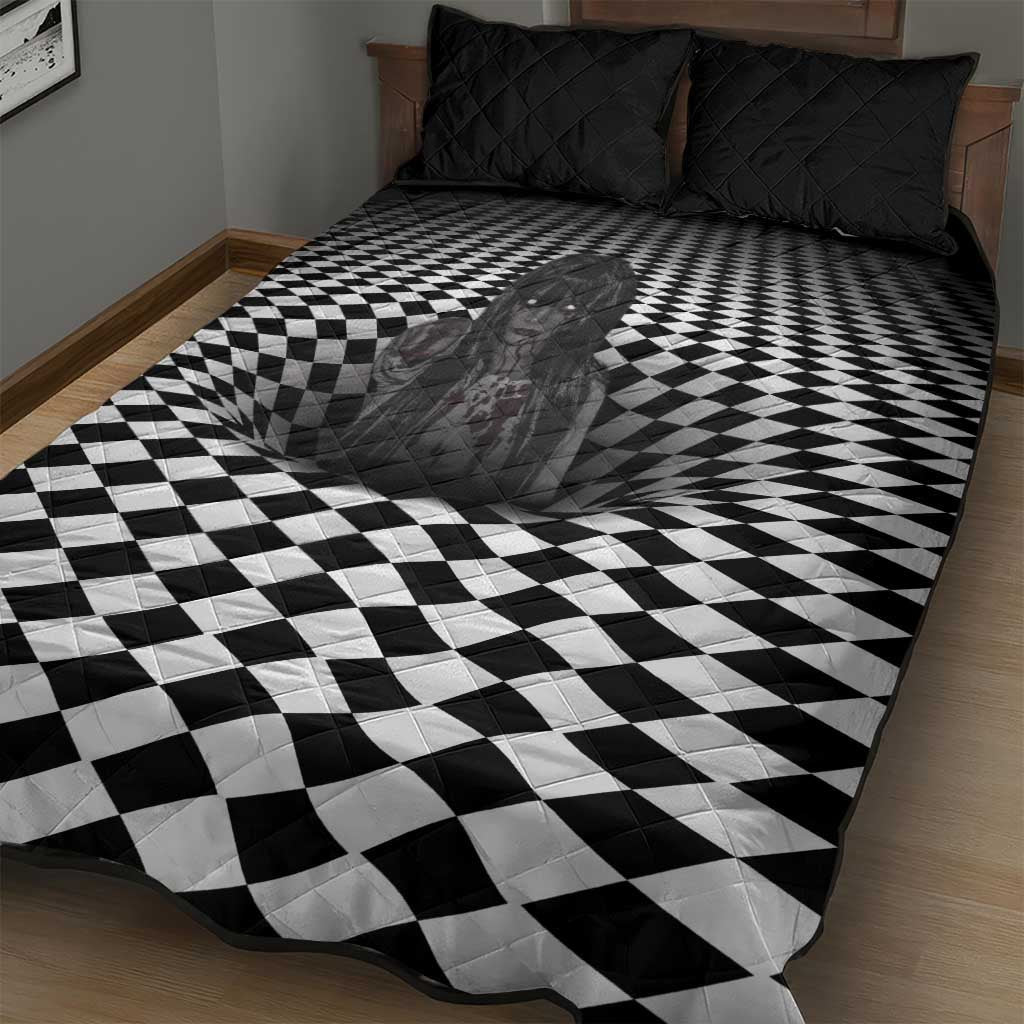 3D Illusion Horror Halloween Quilt Bed Set Scary Ghost LT05