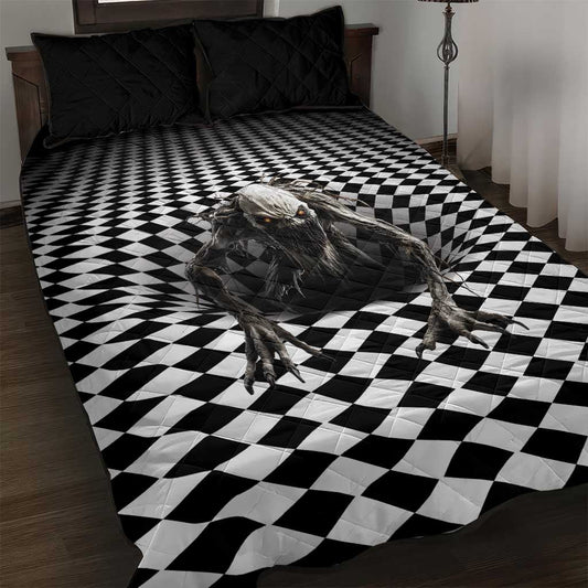 3D Illusion Halloween Quilt Bed Set Horror Monster LT05