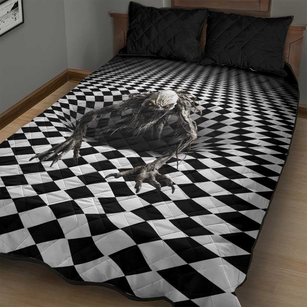 3D Illusion Halloween Quilt Bed Set Horror Monster LT05