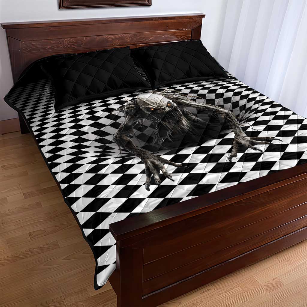 3D Illusion Halloween Quilt Bed Set Horror Monster LT05