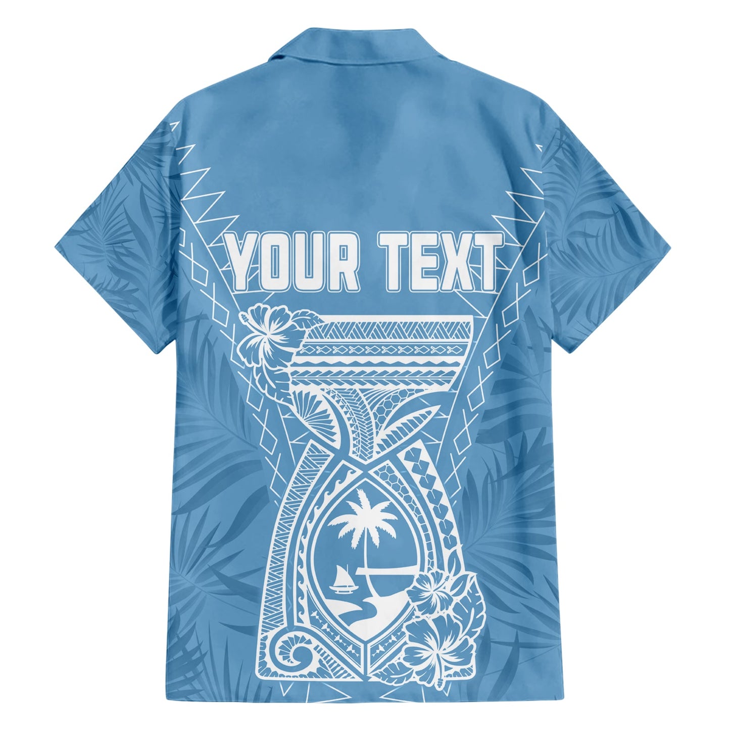 Personalised Guam Hawaiian Shirt Chamoro Latte Stone Mix Tropical - Blue LT7