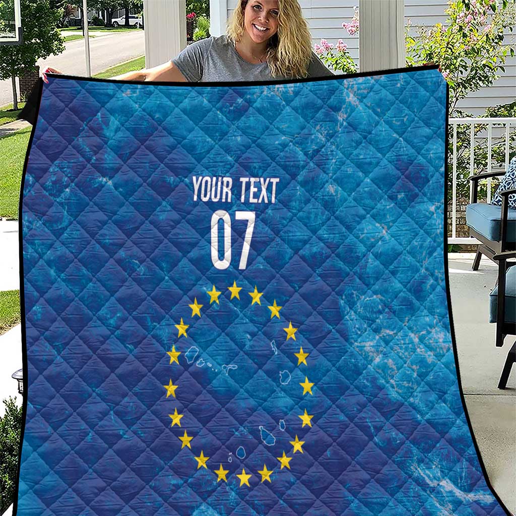 Cape Verde Tubaroes Azuis Custom Quilt Break The Waves LT7