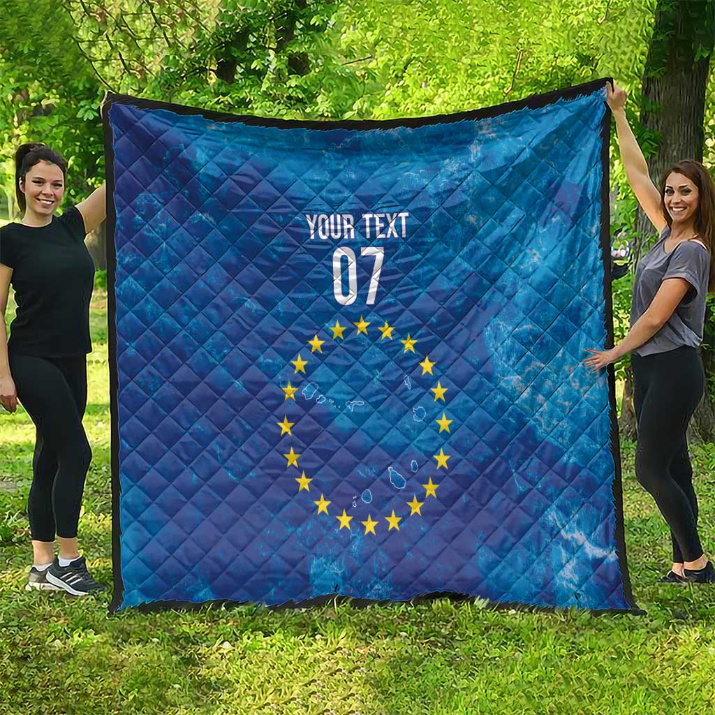 Cape Verde Tubaroes Azuis Custom Quilt Break The Waves LT7