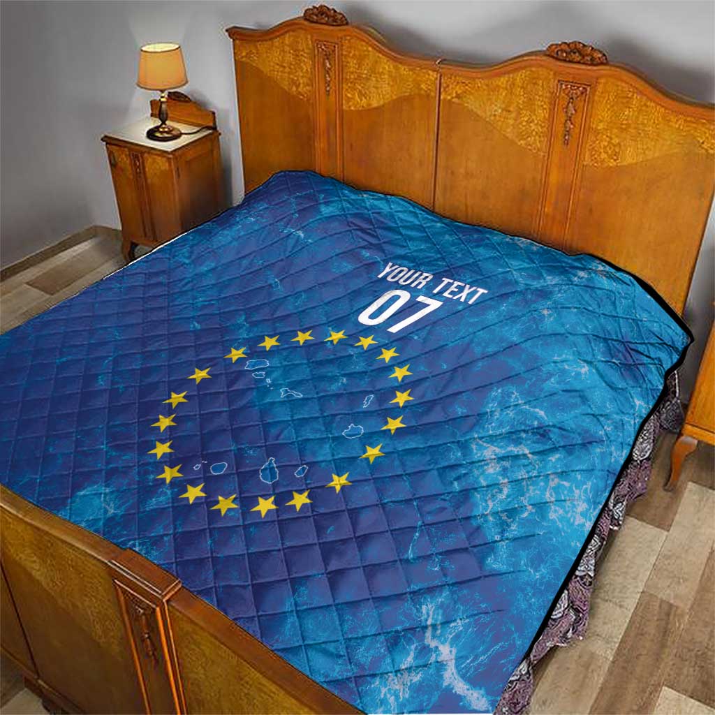 Cape Verde Tubaroes Azuis Custom Quilt Break The Waves LT7