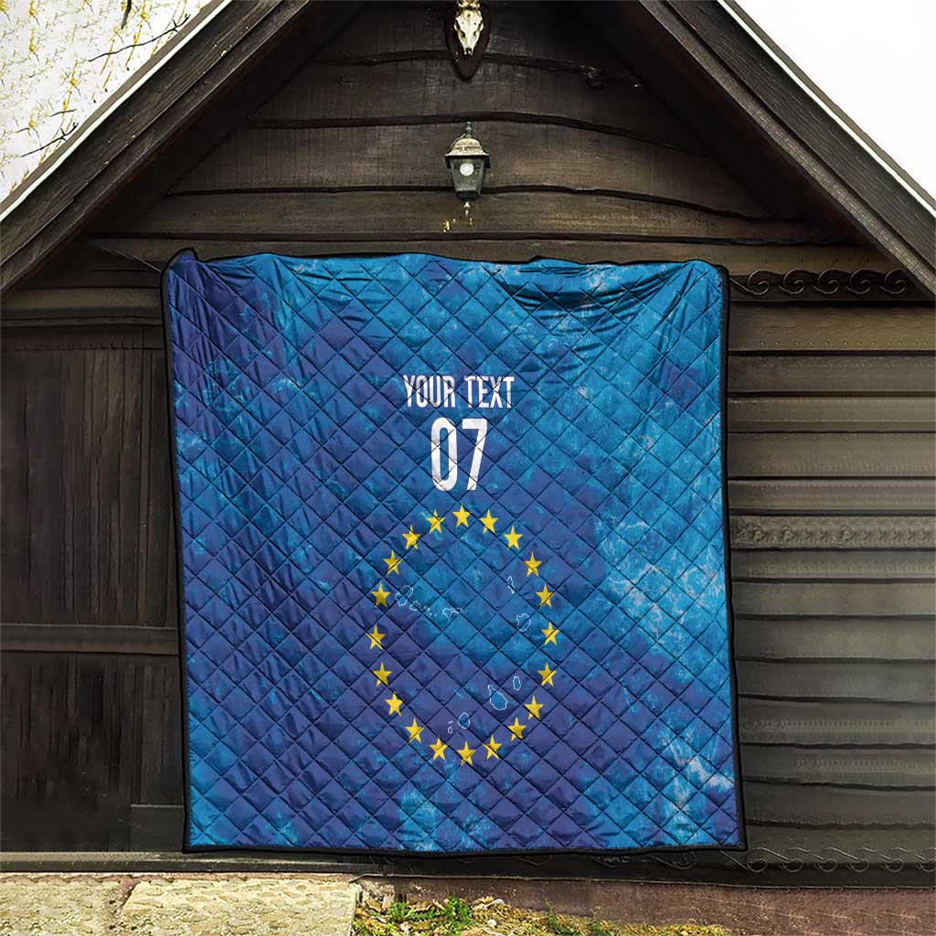 Cape Verde Tubaroes Azuis Custom Quilt Break The Waves LT7