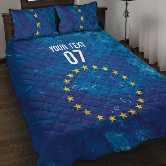 Cape Verde Tubaroes Azuis Custom Quilt Bed Set Break The Waves LT7
