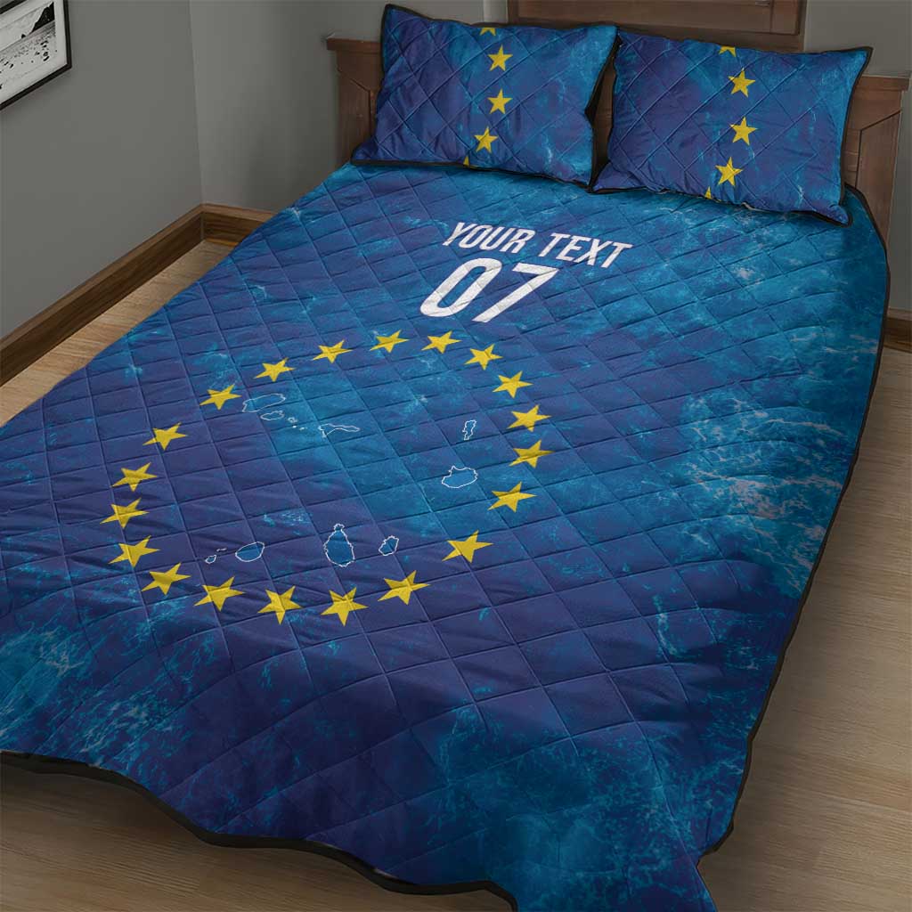 Cape Verde Tubaroes Azuis Custom Quilt Bed Set Break The Waves LT7