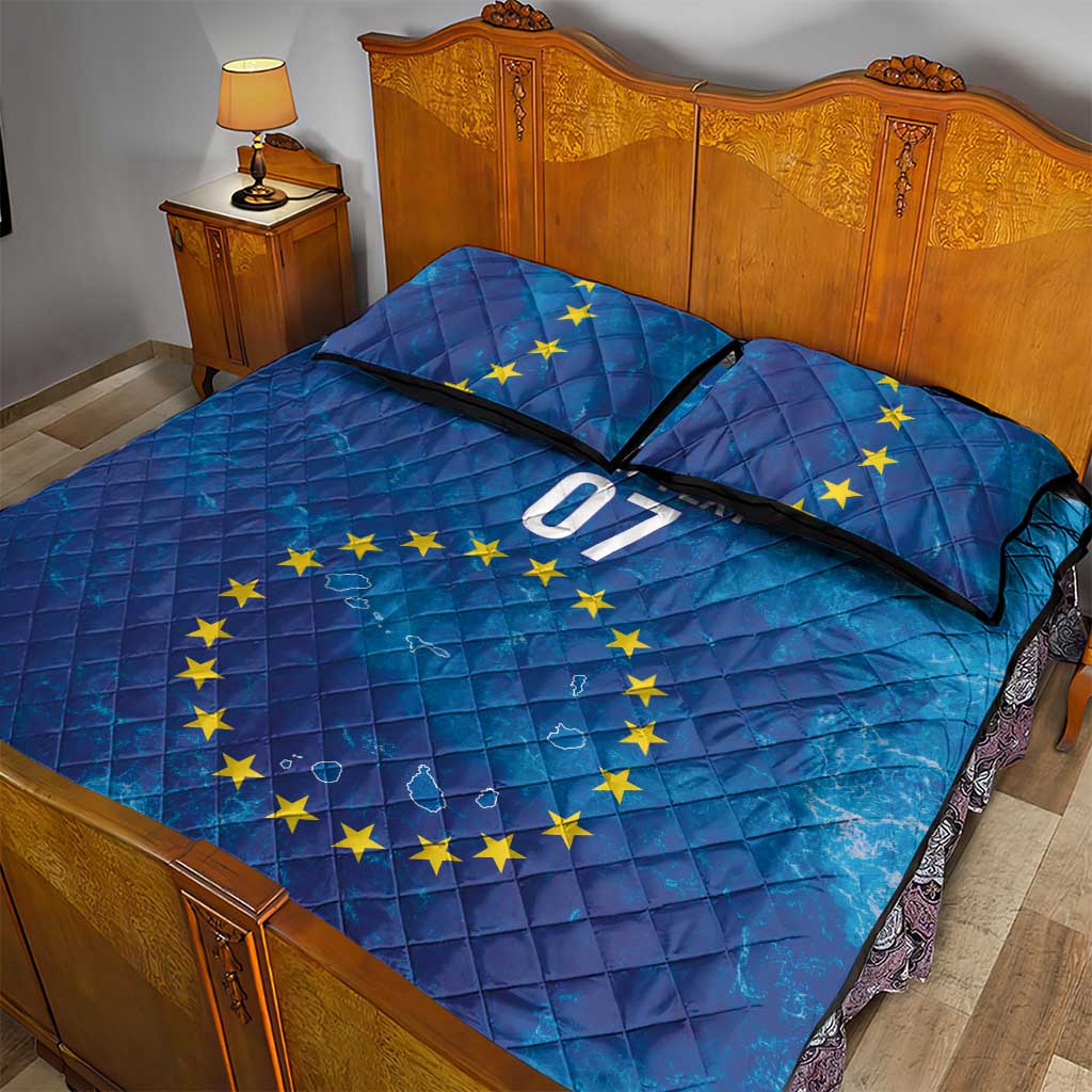 Cape Verde Tubaroes Azuis Custom Quilt Bed Set Break The Waves LT7