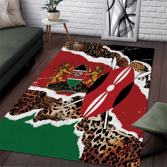 Kenya Grunge Area Rug Mix Animal Skin Pattern LT7