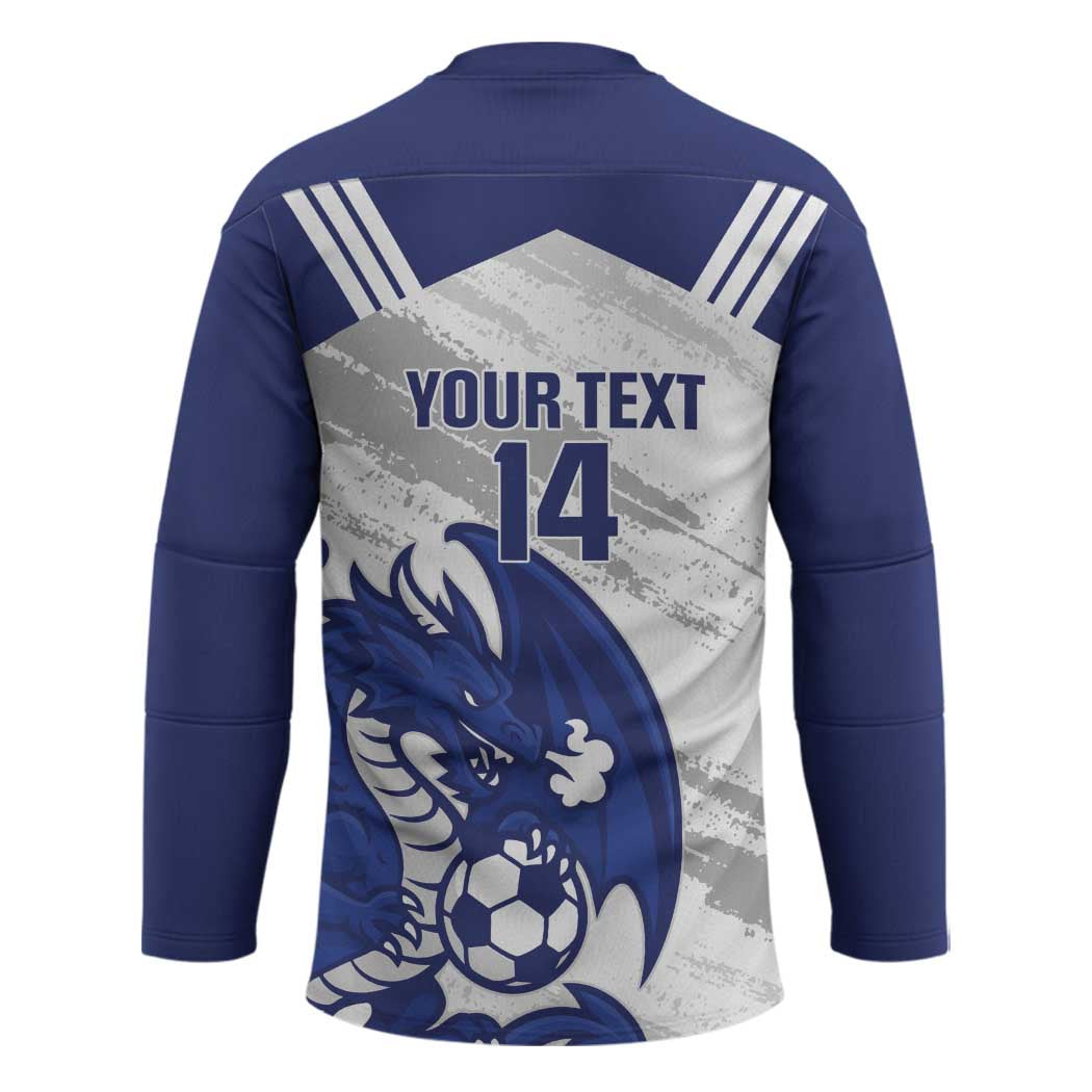 Bosnia and Herzegovina Football Custom Hockey Jersey Go Zmajevi Mi smo uz vas White Version LT14