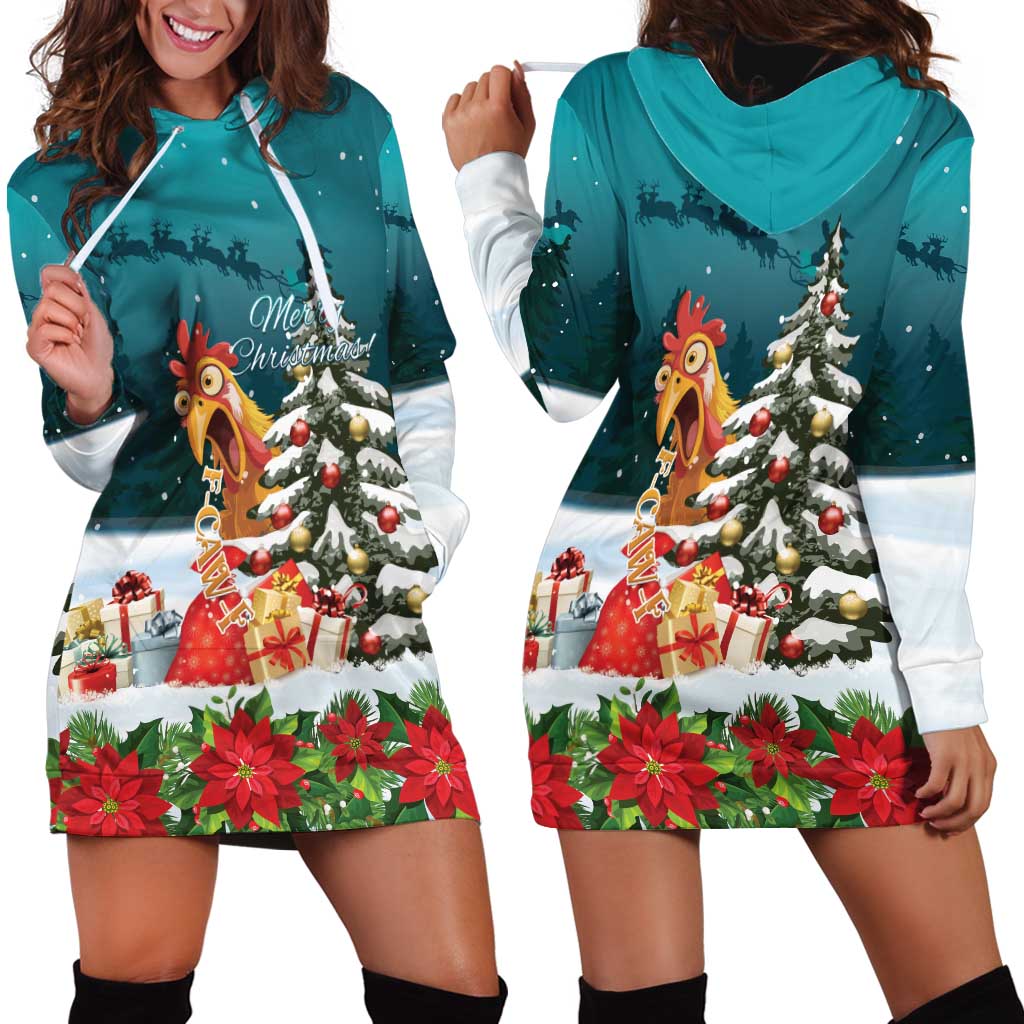 F Caw F Chicken Hoodie Dress Funny Christmas LT15