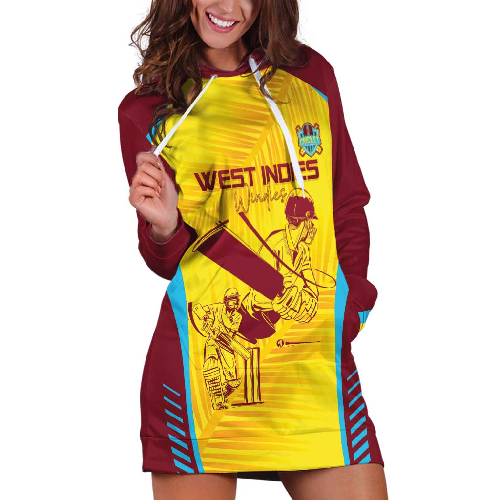 Custom West Indies Cricket Hoodie Dress Go Windies Go LT15