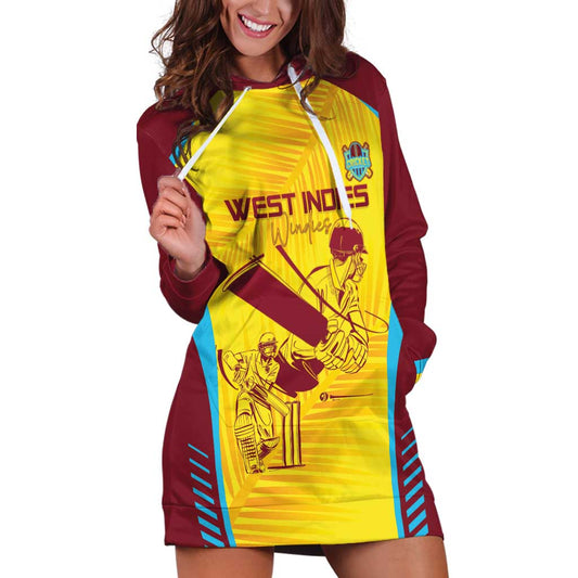 Custom West Indies Cricket Hoodie Dress Go Windies Go LT15