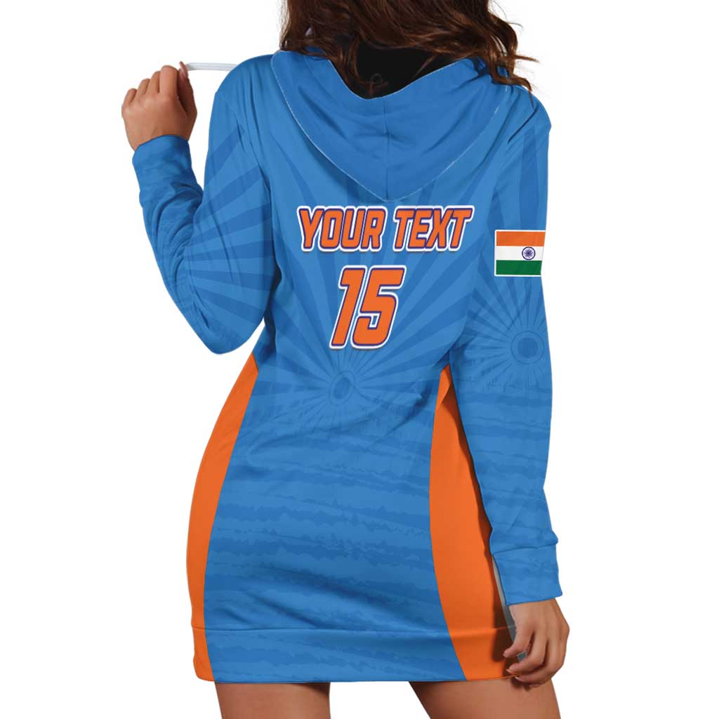 Custom India Cricket Hoodie Dress Go Champions LT15