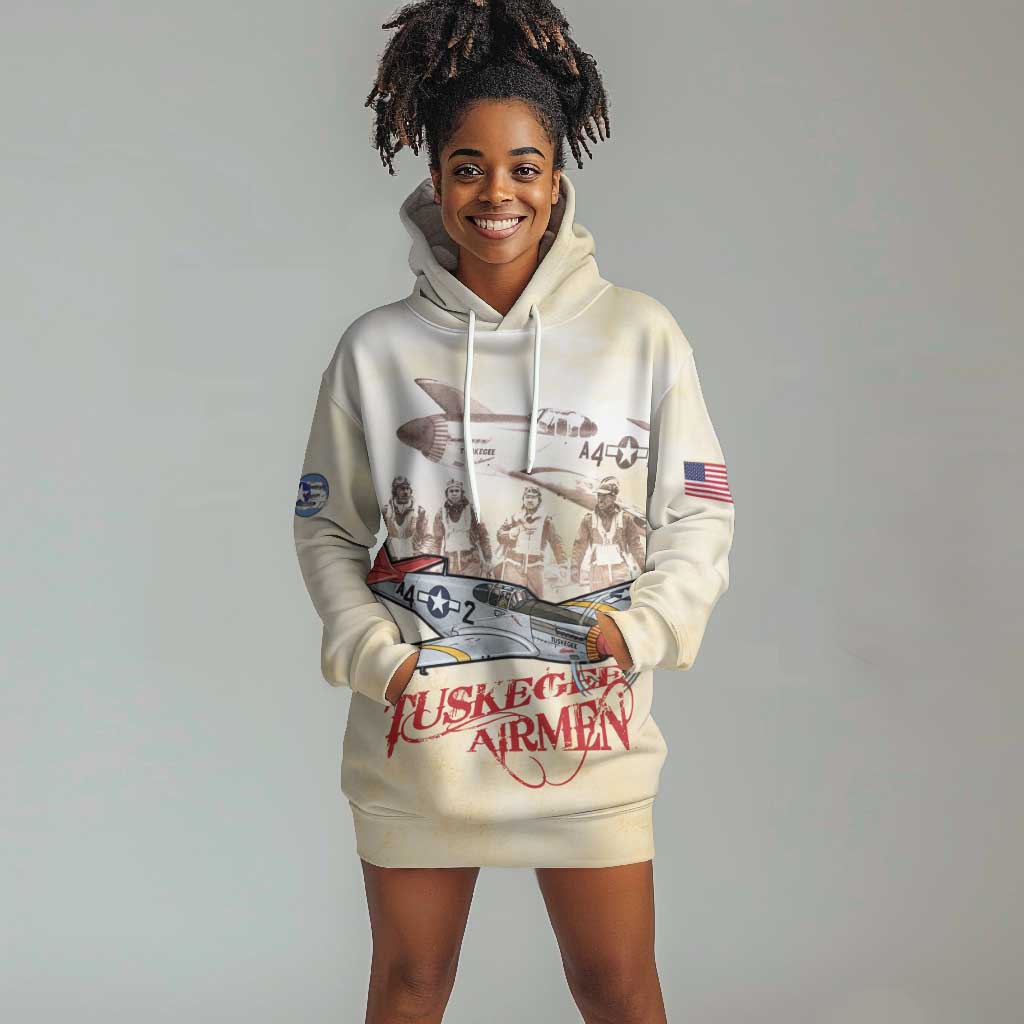Tuskegee Red Tails Airmen Hoodie Dress History Aviator Heroes Retro Style LT15