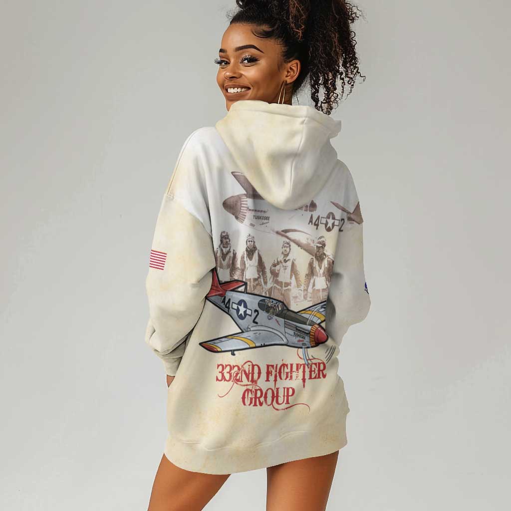 Tuskegee Red Tails Airmen Hoodie Dress History Aviator Heroes Retro Style LT15