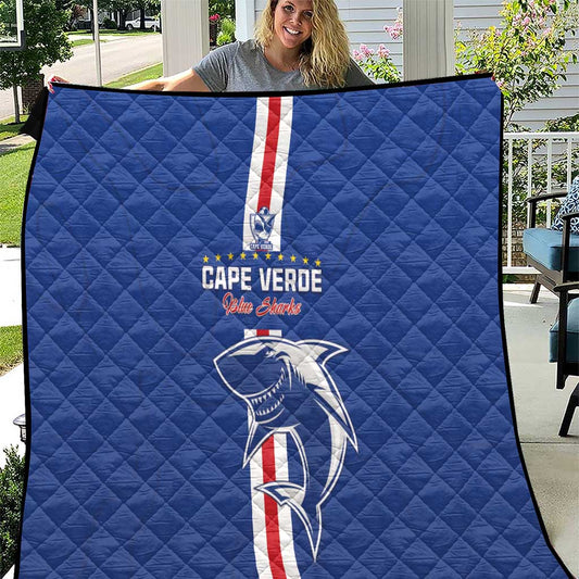 Cape Verde Football Quilt Go Champions Blue Sharks LT15