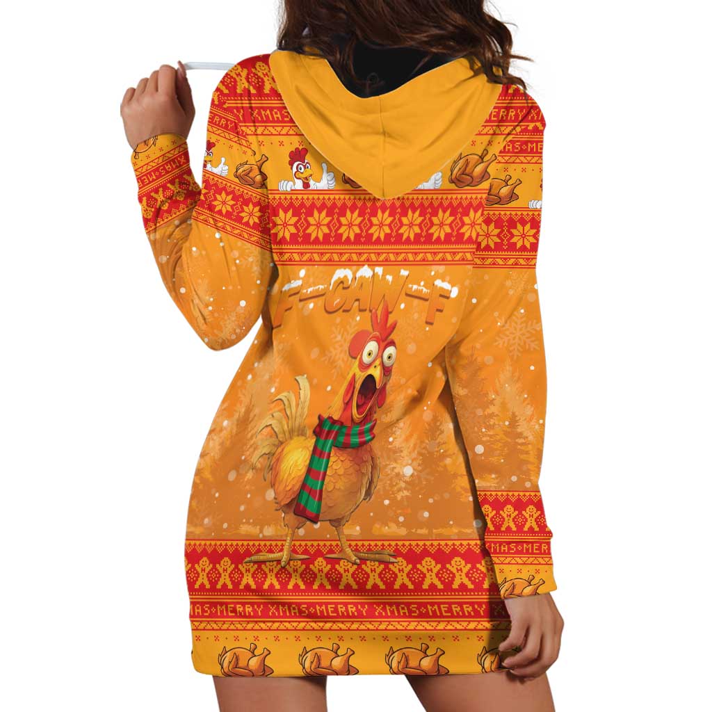 Funny Christmas F Caw F Chicken Hoodie Dress Merry Craw Mas LT15