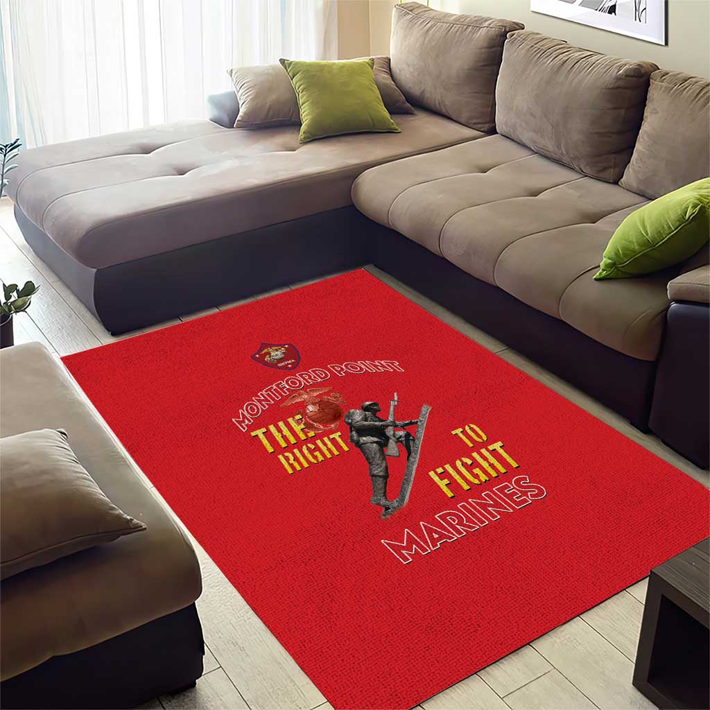 Montford Point Marines Area Rug The Right To Fight - Red LT15