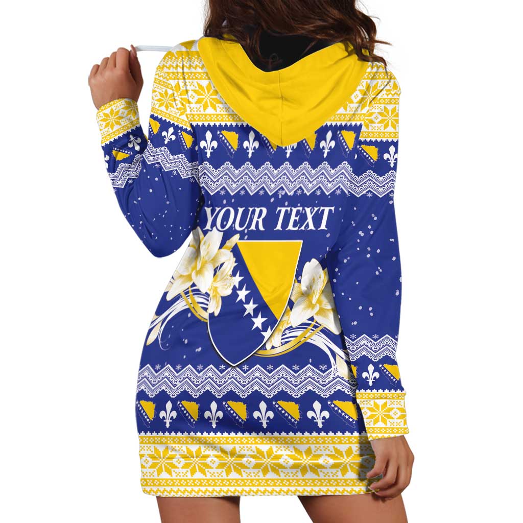 Personalized Bosnia and Herzegovina Christmas Hoodie Dress Coat Of Arms Srecan Bozic LT18