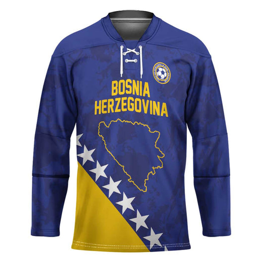 Custom Bosnia and Herzegovina Football Hockey Jersey Go Champion Sporty Style LT18