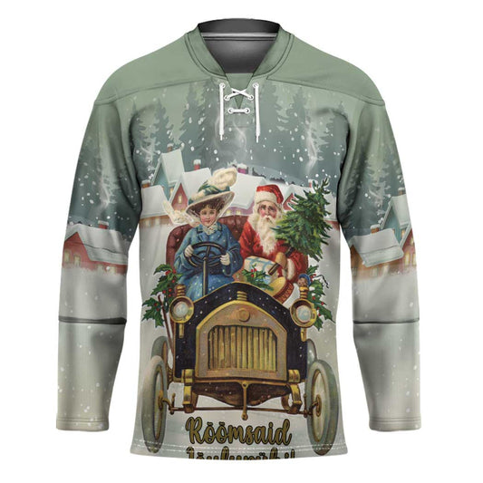 Estonia Christmas Hockey Jersey Roomsaid Joulupuhi LT18