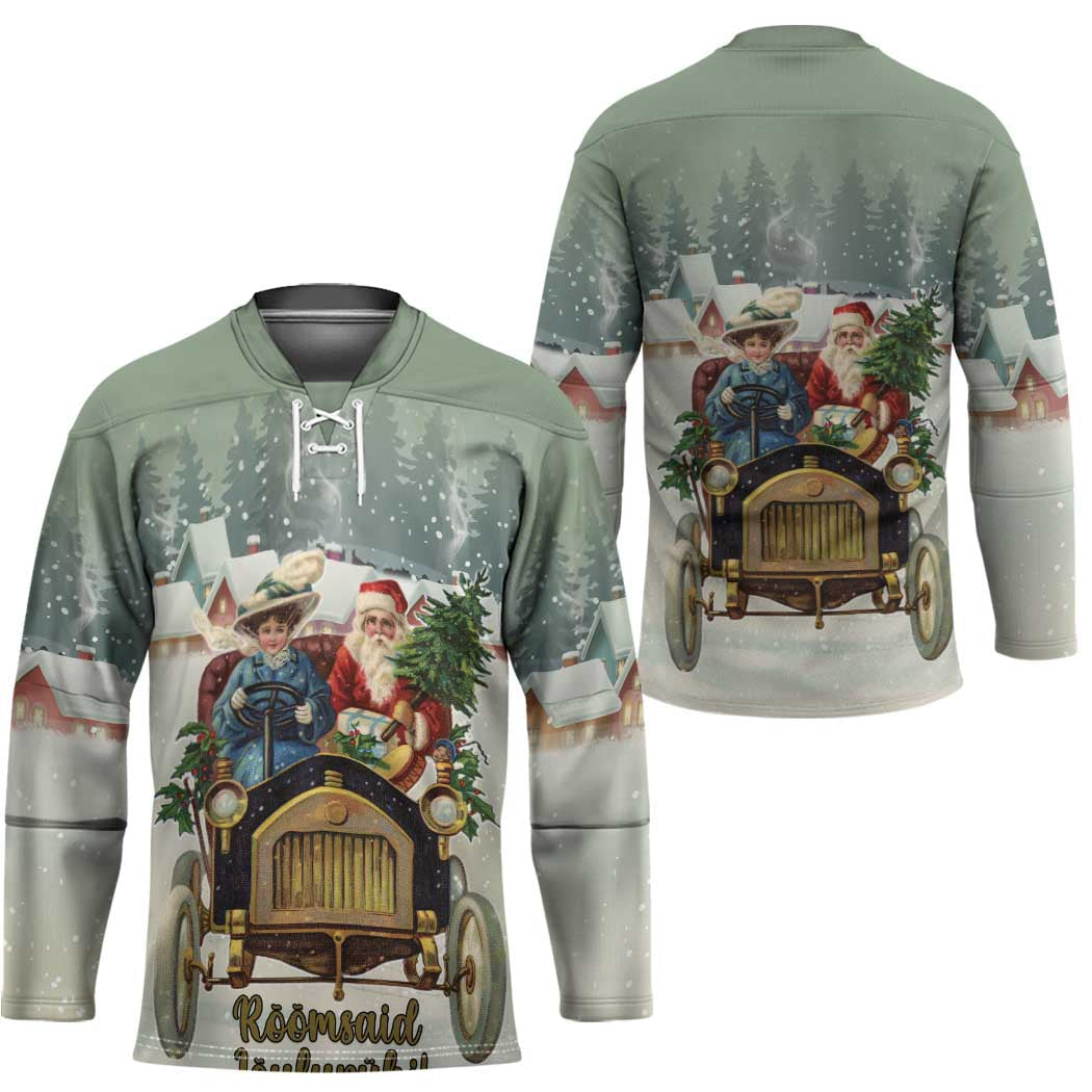 Estonia Christmas Hockey Jersey Roomsaid Joulupuhi LT18