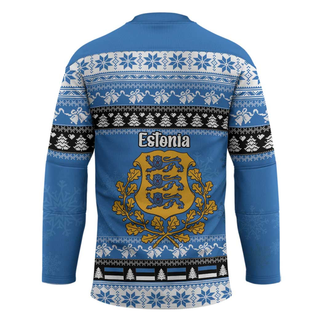 Estonia Christmas Hockey Jersey Coat Of Arms Haid Joule LT18