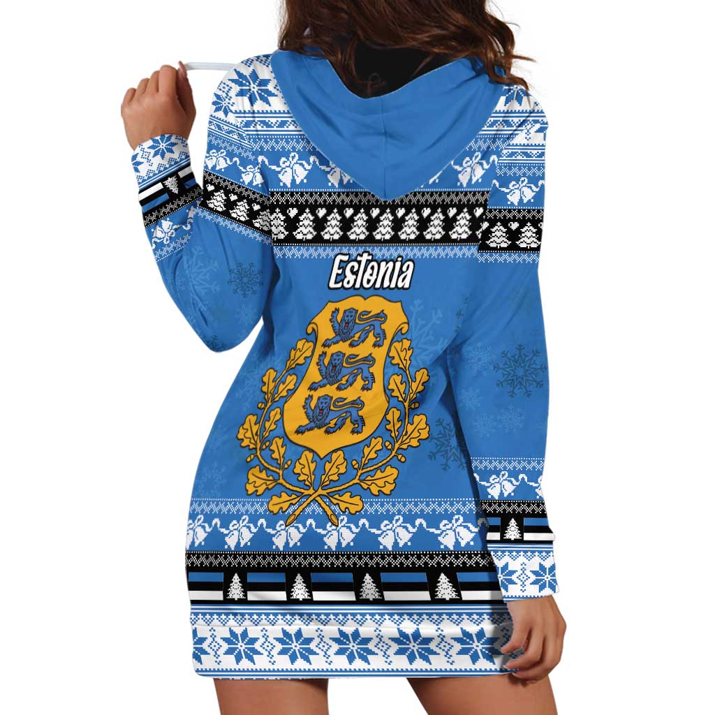 Estonia Christmas Hoodie Dress Coat Of Arms Haid Joule LT18