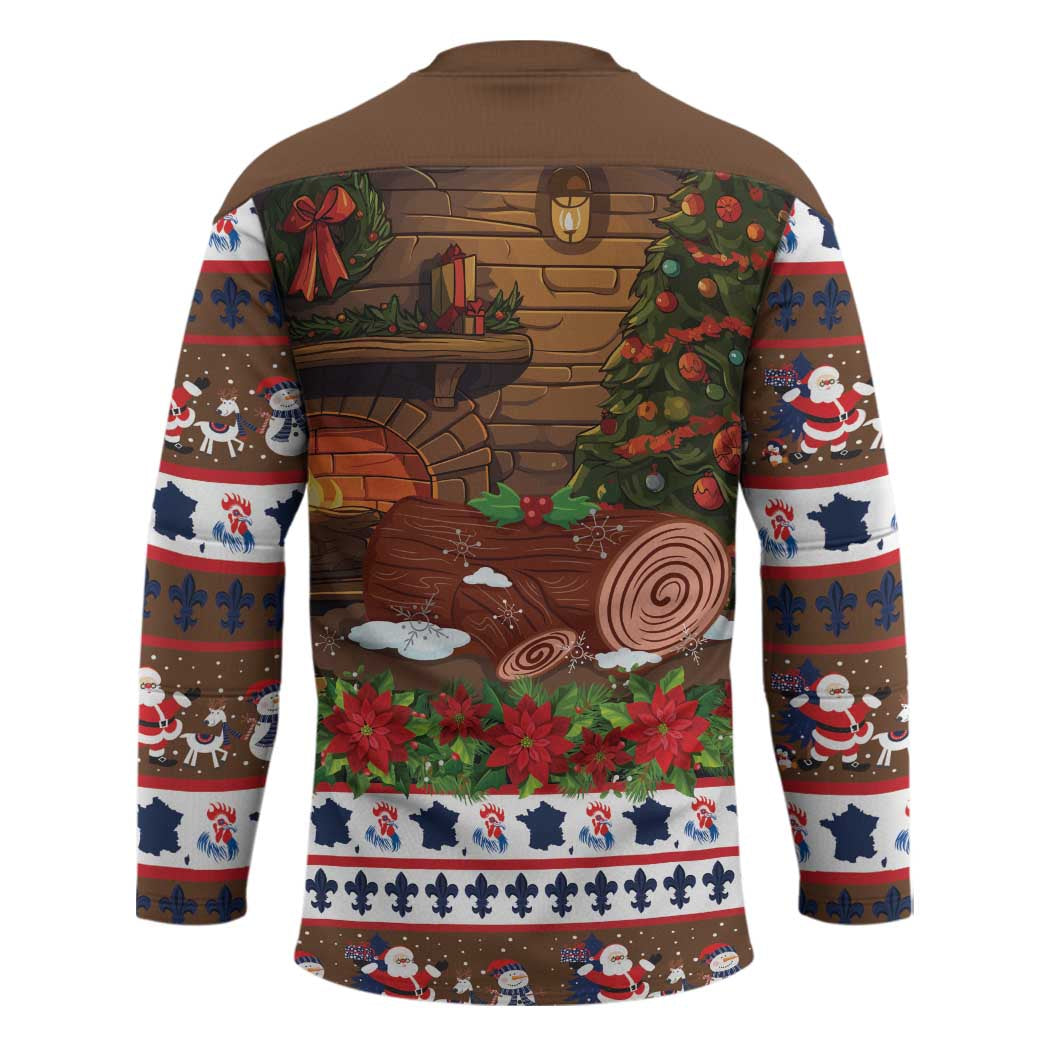 France Christmas Hockey Jersey Buche De Noel LT18