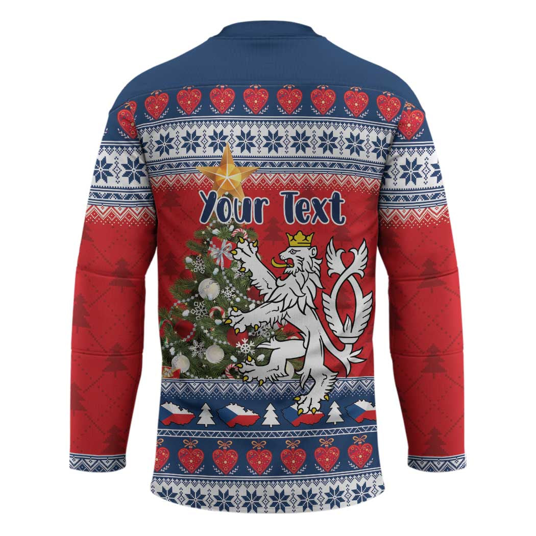 Czech Republic Christmas Personalized Hockey Jersey Vesele Vanoce LT18