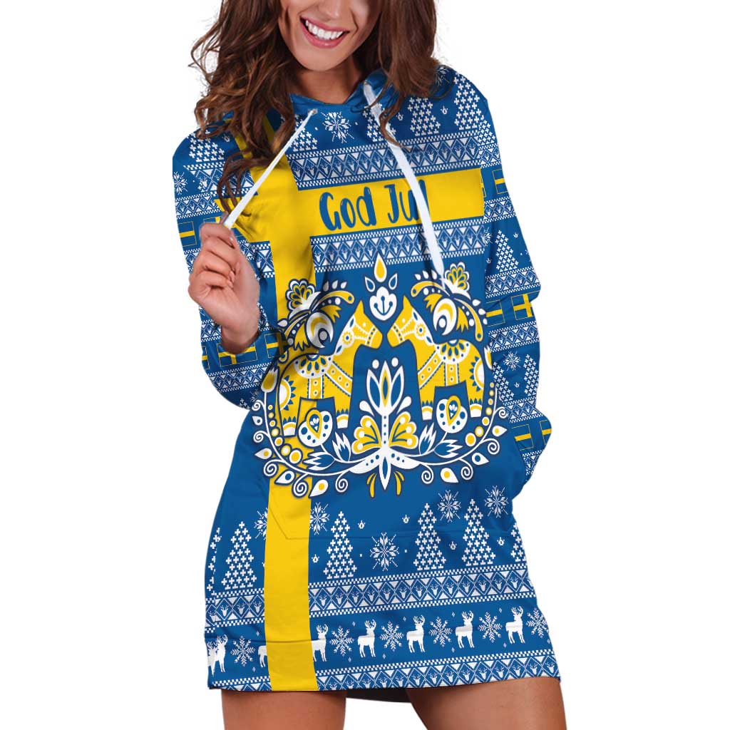 Sweden Christmas Personalized Hoodie Dress Dala Horse God Jul LT18